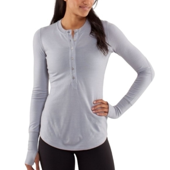 lululemon athletica Tops - Lululemon Fireplace Jersey Henley tops sz 2